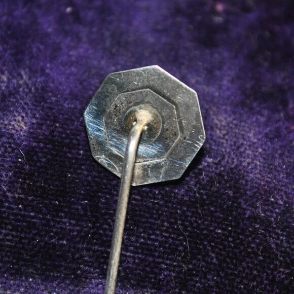 Antique/Vintage Sterling Silver Octagon Stick / Tie Pin - Picture 3 of 10